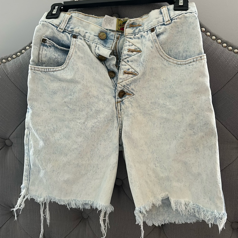 Vintage Palmettos Dungarees Denim Shorts - Picture 1 of 4